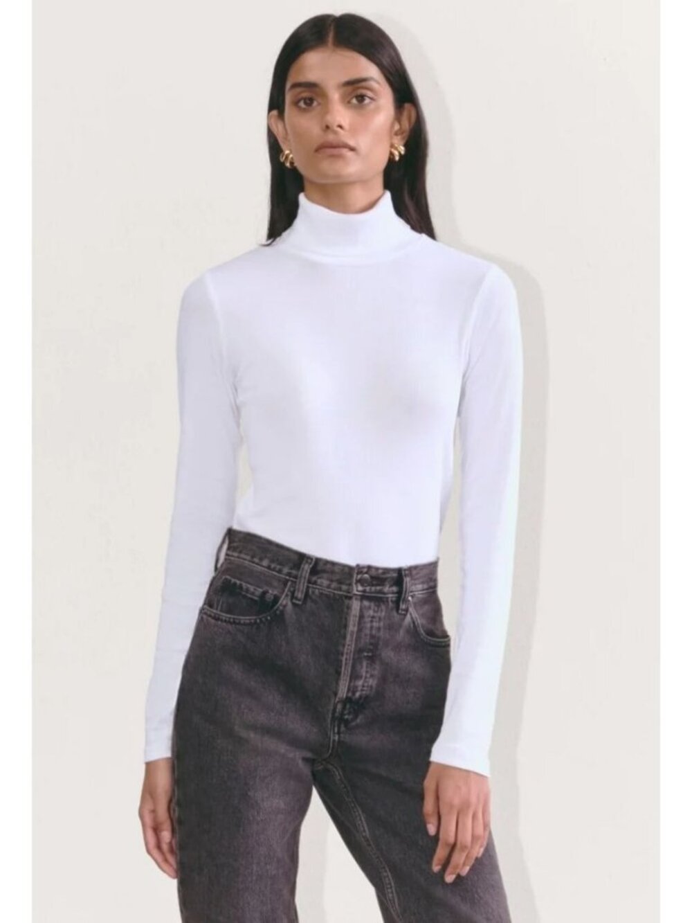 Everlane The Luxe Rib Turtleneck Women's Size Medium in White New With Tags! - Picture 1 of 6